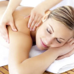 massage therapist with patient
